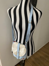 Load image into Gallery viewer, Hand Made Recycled Denim Crossbody Bag
