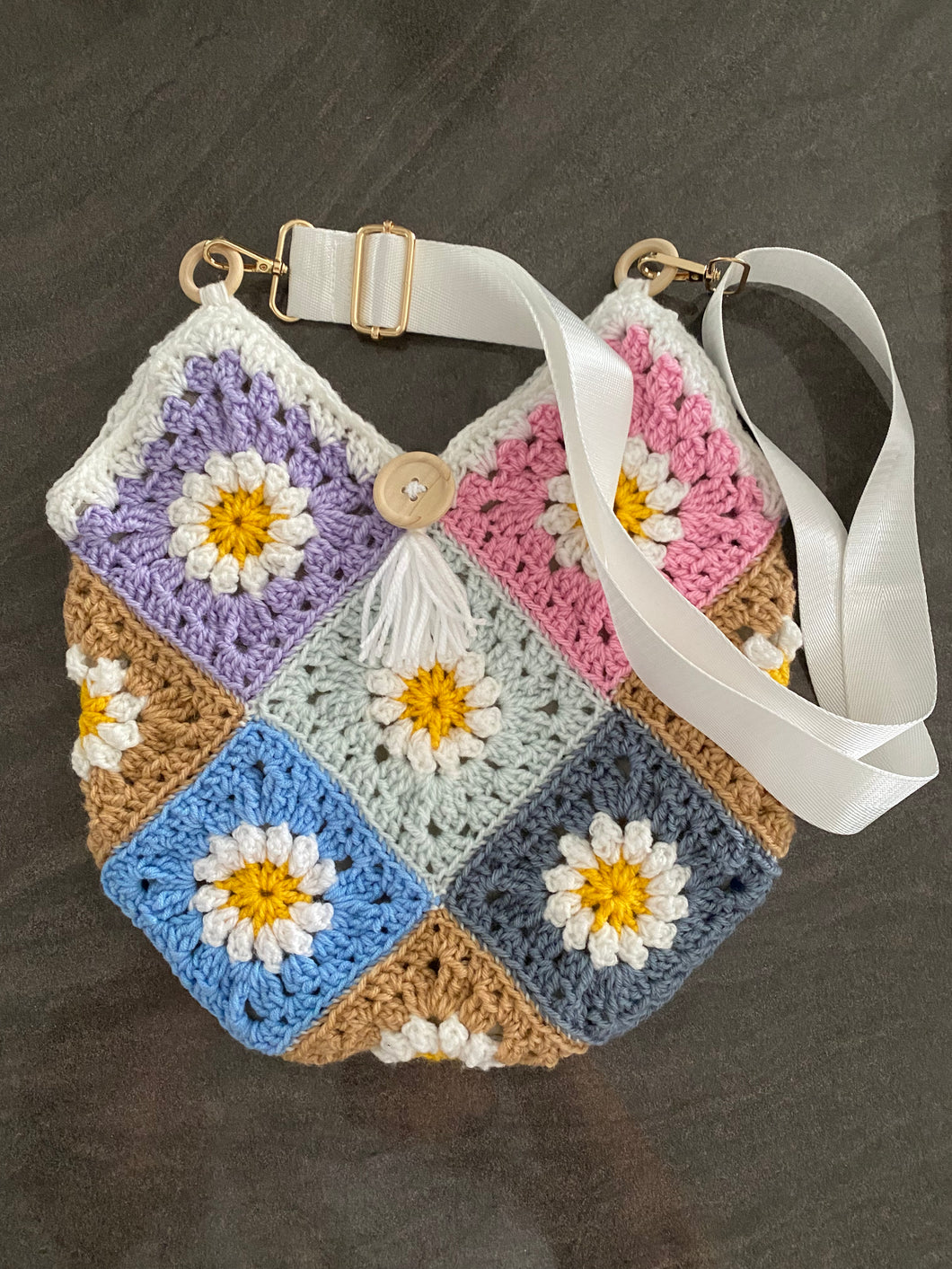 Hand Crochet Boho Crossbody Bag