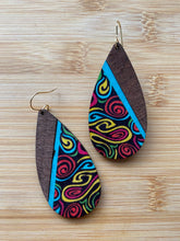 Load image into Gallery viewer, Handcrafted African Colourful Wooden Drop Earrings
