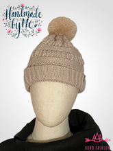 Load image into Gallery viewer, Handmade Knit Beanie with Removable Pom
