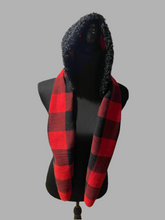 Load image into Gallery viewer, Handmade Winter Hooded Scarf - Brushed Fleece
