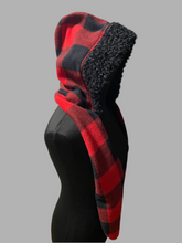 Load image into Gallery viewer, Handmade Winter Hooded Scarf - Brushed Fleece
