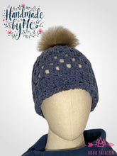 Load image into Gallery viewer, Handmade Crochet Beanie with Removable Pom
