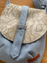 Load image into Gallery viewer, Hand Made Recycled Denim Crossbody Bag
