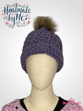Load image into Gallery viewer, Handmade Crochet Beanie with Removable Pom
