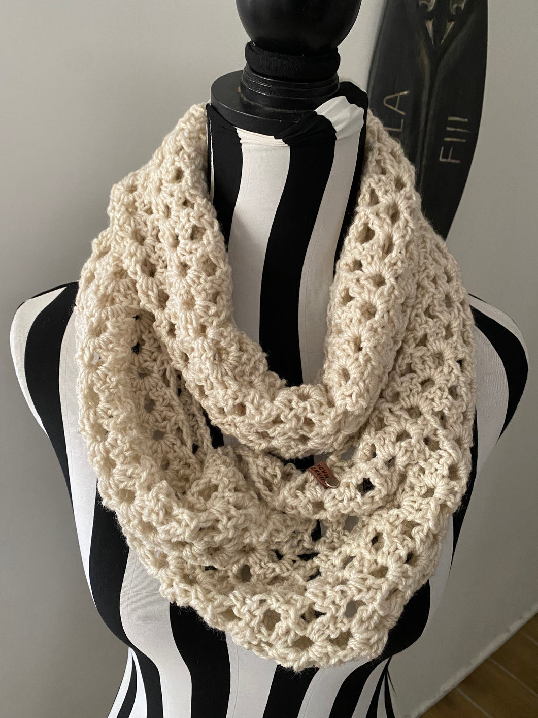 Hand Crochet  Infinity Scarf