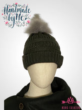 Load image into Gallery viewer, Handmade Knit Beanie with Removable Pom
