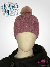 Load image into Gallery viewer, Handmade Crochet Beanie with Removable Pom
