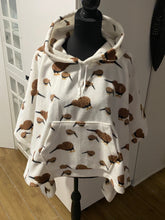 Load image into Gallery viewer, Handmade Husky Polar Fleece Poncho - Kiwi
