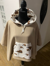 Load image into Gallery viewer, Handmade Husky Polar Fleece Poncho - Kiwi
