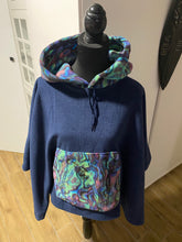 Load image into Gallery viewer, Handmade Husky Polar Fleece Poncho - Kiwi
