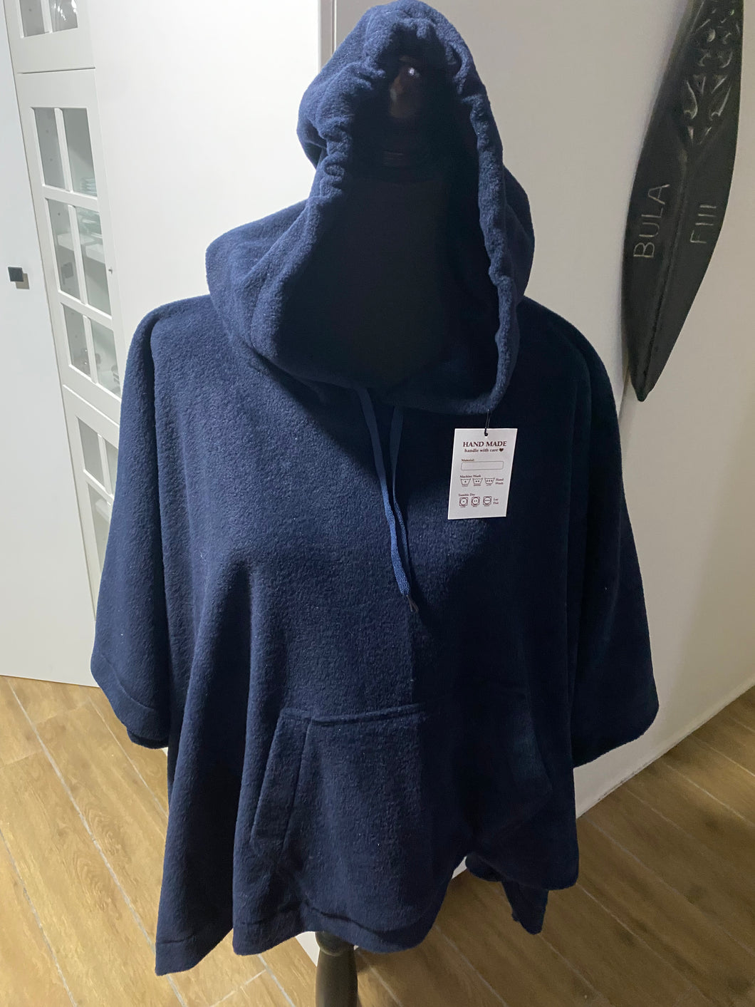 Handmade Polar Fleece Poncho - Plain