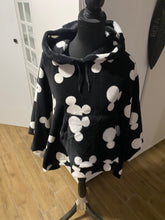 Load image into Gallery viewer, Handmade Coral Fleece Poncho - Mouse Print
