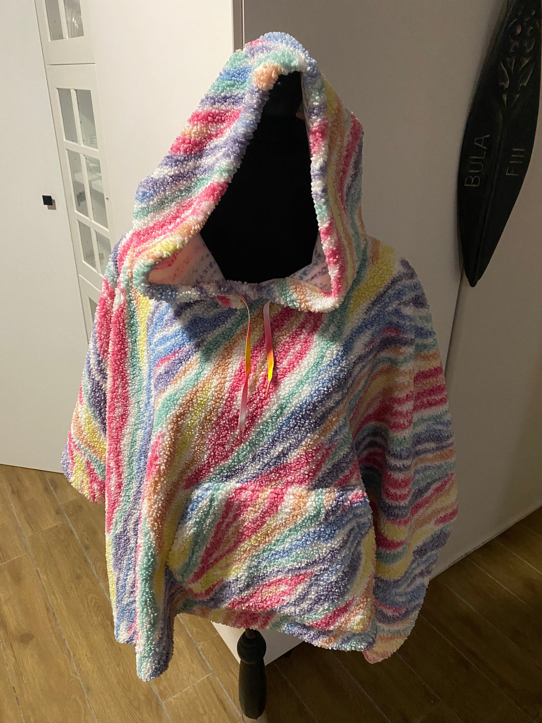 Handmade Teddy Fleece Poncho