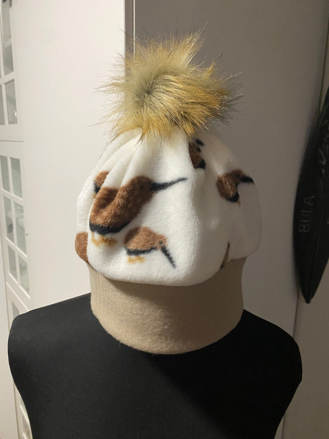 Handmade Polar Fleece Beanie & Pocket Scarf - Kiwi