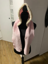 Load image into Gallery viewer, Handmade Winter Hooded Scarf - Coral Fleece
