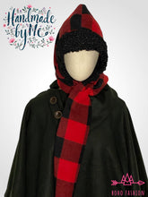 Load image into Gallery viewer, Handmade Winter Hooded Scarf - Brushed Fleece
