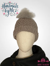 Load image into Gallery viewer, Handmade Crochet Beanie with Removable Pom
