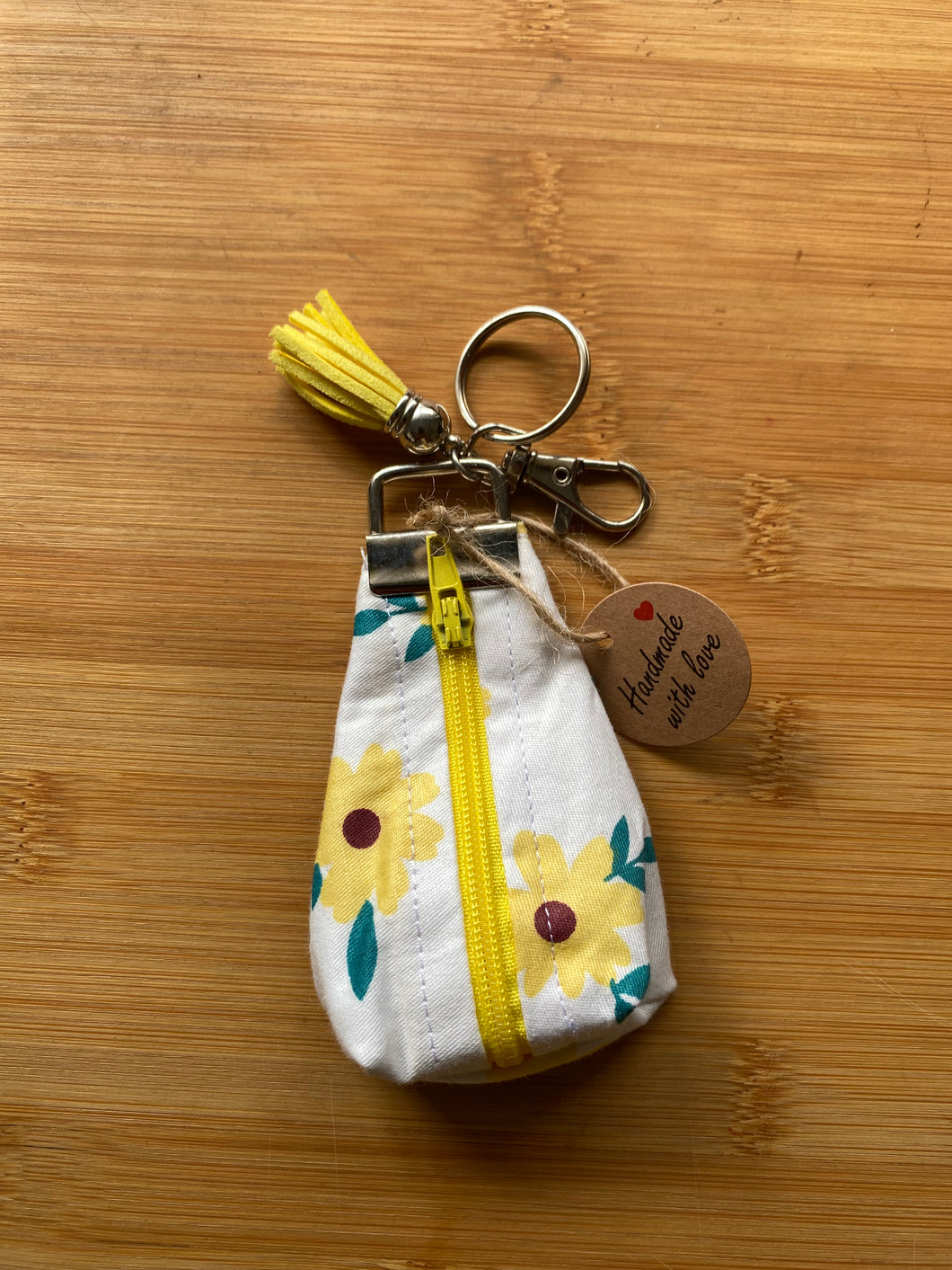 Handmade Zippered Pouch Keychain