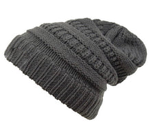 Load image into Gallery viewer, Knitted Beanie with Ponytail Hole
