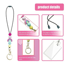 Load image into Gallery viewer, Beaded Teacher/Cruise Lanyard - Rainbow
