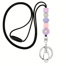 Load image into Gallery viewer, Beaded Teacher/Cruise Lanyard - Daisy
