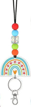 Load image into Gallery viewer, Beaded Teacher/Cruise Lanyard - Rainbow
