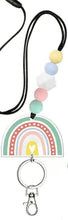 Load image into Gallery viewer, Beaded Teacher/Cruise Lanyard - Rainbow
