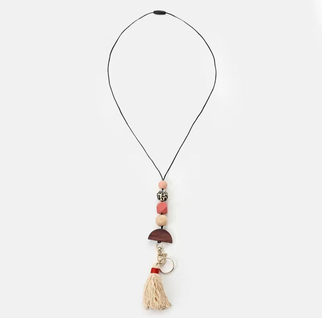 Beaded Teacher/Cruise Lanyard - Tassel