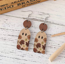 Load image into Gallery viewer, Handcrafted African Wooden Drop Earrings - Boo
