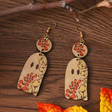 Load image into Gallery viewer, Handcrafted African Wooden Drop Earrings - Boo
