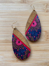 Load image into Gallery viewer, Handcrafted African Colourful Wooden Drop Earrings
