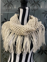 Load image into Gallery viewer, Hand Crochet Fringe Cowl
