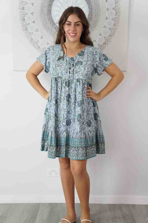 Kiki Baby Doll Dress Badu Print