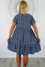 Load image into Gallery viewer, Kiki Baby Doll Dress Snowflower Print
