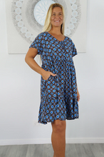 Load image into Gallery viewer, Kiki Baby Doll Dress Snowflower Print
