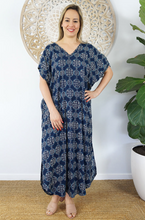 Load image into Gallery viewer, Cold Shoulder Mykonos Dress Katmandu Print
