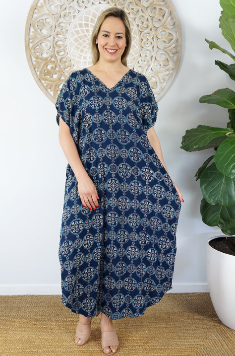 Cold Shoulder Mykonos Dress Katmandu Print