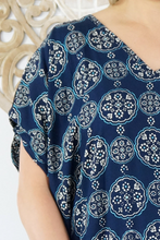 Load image into Gallery viewer, Cold Shoulder Mykonos Dress Katmandu Print
