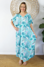 Load image into Gallery viewer, Cold Shoulder Mykonos Dress Botanique Print
