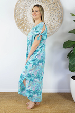 Load image into Gallery viewer, Cold Shoulder Mykonos Dress Botanique Print
