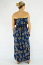 Load image into Gallery viewer, Long Tube Dress Marigold Print
