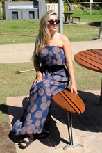 Load image into Gallery viewer, Long Tube Dress Marigold Print
