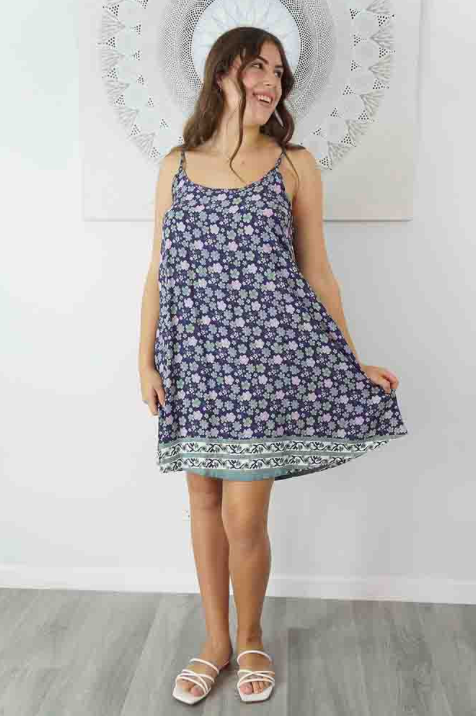 Folly Dress Dahlia Print