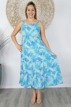 Load image into Gallery viewer, Twiggy Dress Tropical Leaves Print
