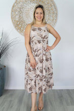Load image into Gallery viewer, Twiggy Dress Tropical Leaves Print
