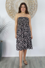 Load image into Gallery viewer, Short Smock Dress Spring Flower Print
