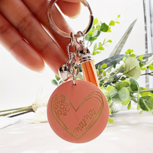 Load image into Gallery viewer, Boho Wooden MaMa Keychain
