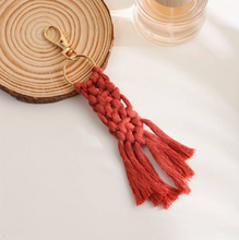 Load image into Gallery viewer, Handmade Macrame Keychain/Bag Tassel
