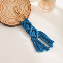 Load image into Gallery viewer, Handmade Macrame Keychain/Bag Tassel
